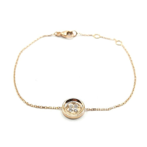 Bracelet Bracelet or rose diamants signé Ely Bela 58 Facettes