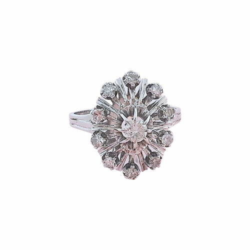 Bague 58 Bague Vintage Diamants Or gris 58 Facettes AA 1691