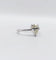 Bague 48.5 Bague solitaire or blanc et diamant Fancy Light Yellow, certificat AIG 58 Facettes A05697