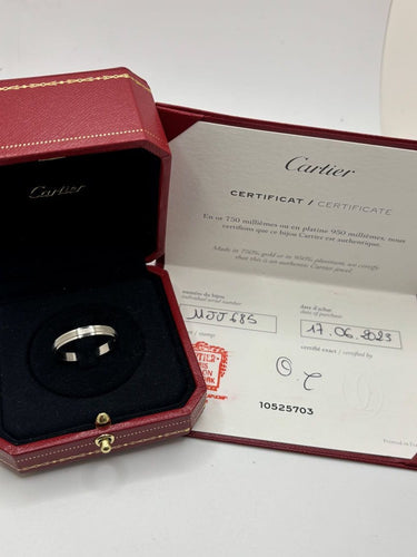 Bague 63 Alliance Cartier D'Amour platine 58 Facettes 1066