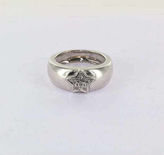 Bague Bague étoile diamants en or blanc 58 Facettes
