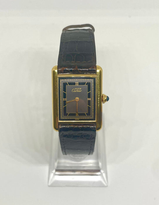 CARTIER – Vermeil-Quarz-Panzeruhr 23 x 31 mm