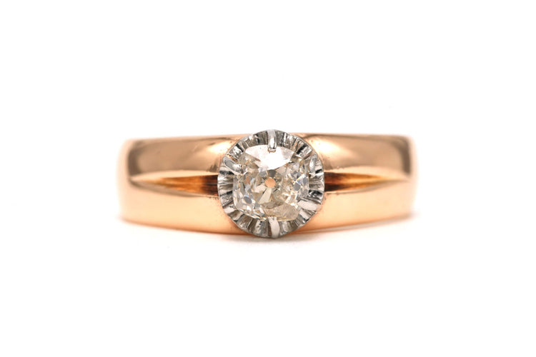 Bague 56 Bague Napoléon III or jaune et argent, diamant old cut 58 Facettes 22736