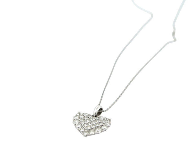 Collier collier BAGLIONI pendentif coeur serti 32 diamant 0.94ct 55 58 Facettes 268773