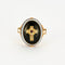 Bague 55 Bague agathe, or jaune et diamants 58 Facettes GU155