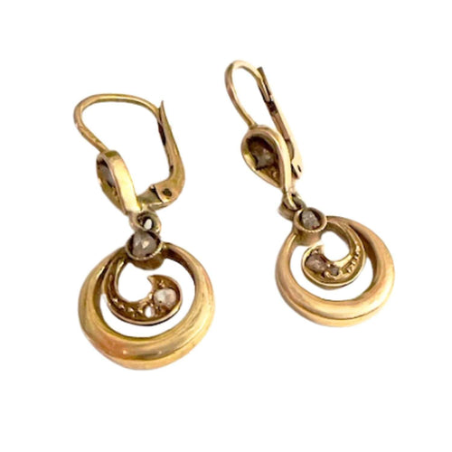 Boucles d'oreilles Boucles d'oreilles 1930-1935 en or et diamants 58 Facettes Q22B