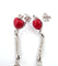 Boucles d'oreilles Boucles d'oreilles en or blanc avec corail et diamants, 1930 C 58 Facettes