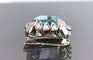 Broche Broche or blanc, aigue marine et diamants 58 Facettes