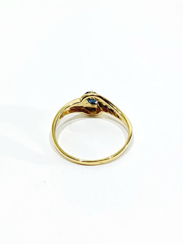 Bague 54 Bague or jaune diamants saphir 58 Facettes