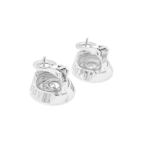 Boucles d'oreilles Chopard Happy Spirit - Boucles d’oreilles en or blanc et diamants 58 Facettes 34893