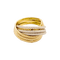 Bague 49 Bague multi-joncs torsadés en trois ors 750 58 Facettes 34691