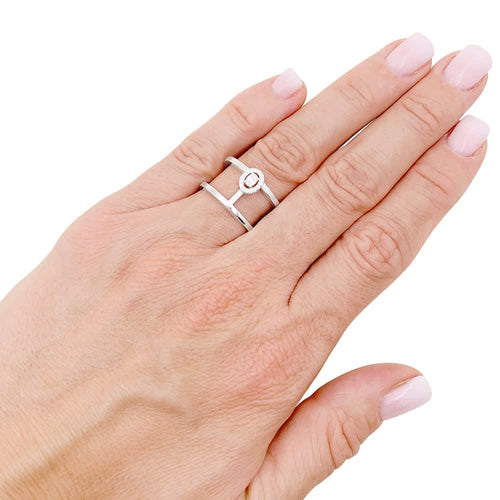 Bague 54 Messika Glam'Azone - Bague en or blanc et diamants 58 Facettes 33978