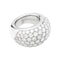 Bague 51 Bague jonc pavée de diamants en or blanc 750 58 Facettes 31229