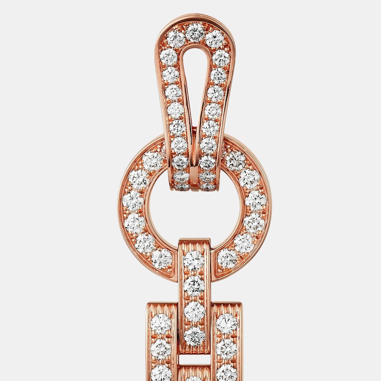 Boucles d'oreilles Agrafe Or rose Diamant