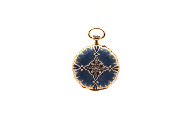 Montre Montre à gousset ancienne en or et émail avec diamants 58 Facettes 55555