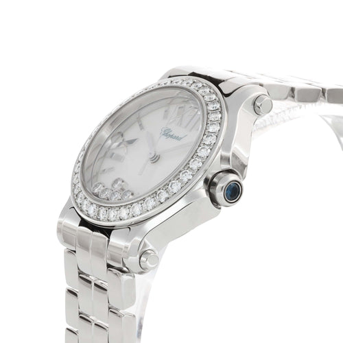 Montre Chopard Happy Sport - Montre à quartz en acier inoxydable et diamants 58 Facettes 68801852
