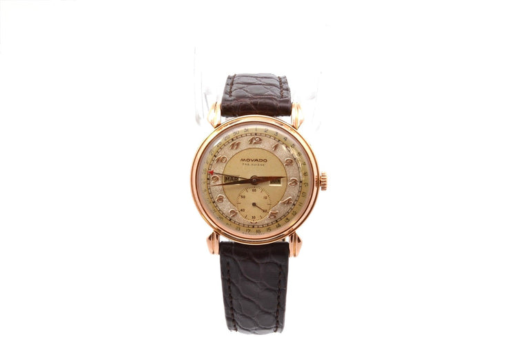 Montre Movado Triple Calendar - Montre en or 18k 58 Facettes 26888