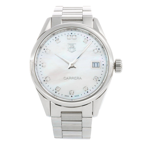 Montre TAG Heuer Carrera - Montre à quartz 32 mm en acier avec diamant 58 Facettes OC-68801874