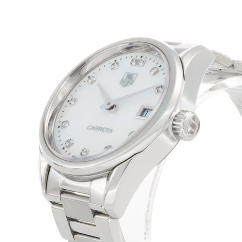 Montre TAG Heuer Carrera - Montre à quartz 32 mm en acier avec diamant 58 Facettes OC-68801874