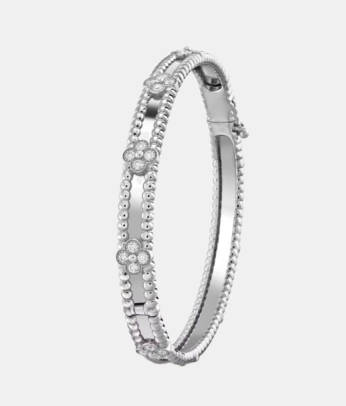 Bracelet Perlée Or blanc Diamant 0.68ct
