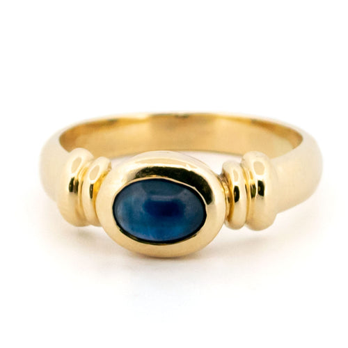 Bague 56 Bague saphir en or jaune 14k, monture est-ouest 58 Facettes 6A314B987B69427AAE81B1553CCFED32