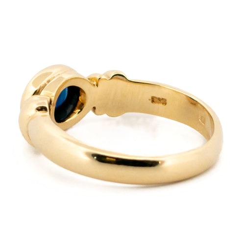 Bague 56 Bague saphir en or jaune 14k, monture est-ouest 58 Facettes 6A314B987B69427AAE81B1553CCFED32
