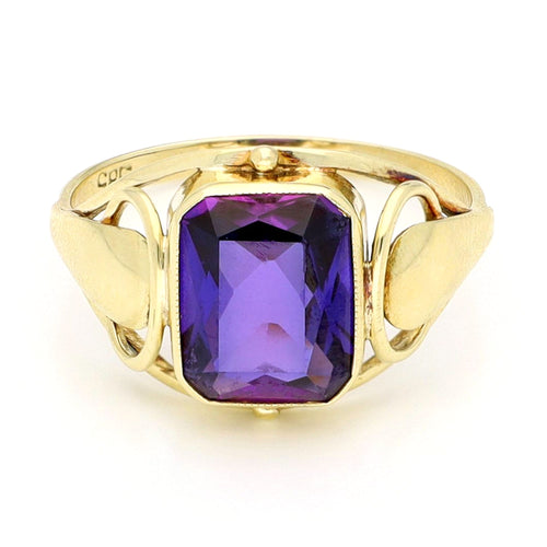 Bague 58 Bague en or jaune 14k avec améthyste 58 Facettes 046DE1F92BEF443880994BB6431B1018