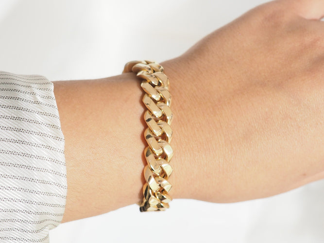 Bracelet Bracelet vintage maille gourmette en or rose 58 Facettes 33625