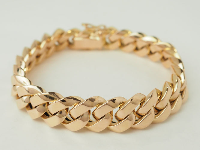Bracelet Bracelet vintage maille gourmette en or rose 58 Facettes 33625