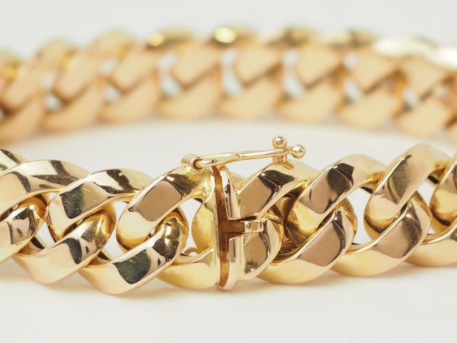 Bracelet Bracelet vintage maille gourmette en or rose 58 Facettes 33625