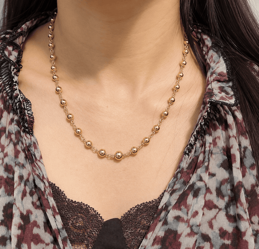 Collier Collier marseillais en chute en or rose 18 Kt 58 Facettes 33623