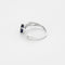 Bague 54 Bague solitaire saphir 1,35 ct en or blanc 18K et diamants 58 Facettes 58FC104