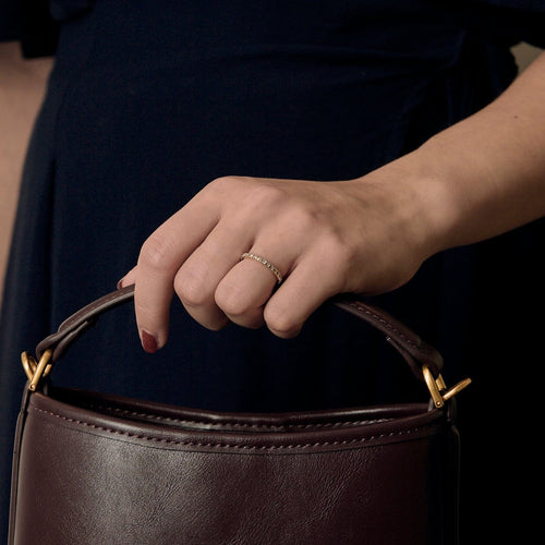 Bague 49.5 Alliance américaine - Bague en or jaune 18K et diamants 0,56 ct 58 Facettes 58FC111