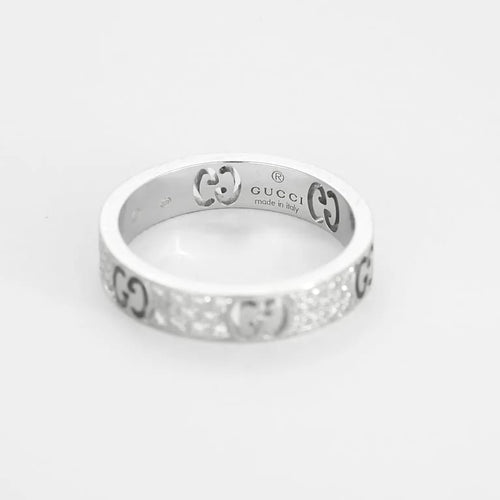 Bague 52 Gucci Icon - Bague en or blanc 18 K et diamants 58 Facettes 58FC118