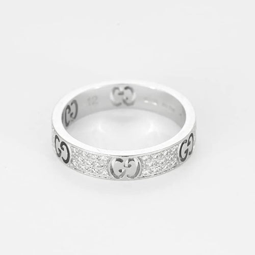 Bague 52 Gucci Icon - Bague en or blanc 18 K et diamants 58 Facettes 58FC118