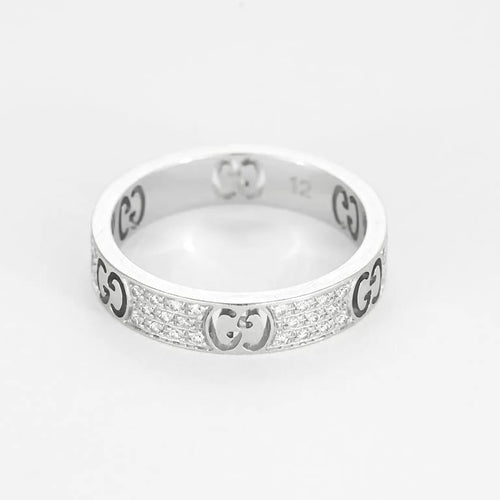 Bague 52 Gucci Icon - Bague en or blanc 18 K et diamants 58 Facettes 58FC118