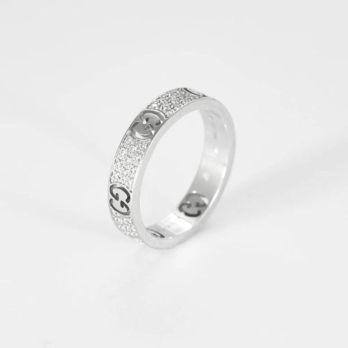 Bague 52 Gucci Icon - Bague en or blanc 18 K et diamants 58 Facettes 58FC118