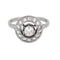 Bague 53 Bague entourage diamants en or blanc 18K et platine 58 Facettes 58FC139