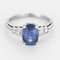 Bague 50 Bague saphir ovale en platine 850 et diamants 58 Facettes 58FC148