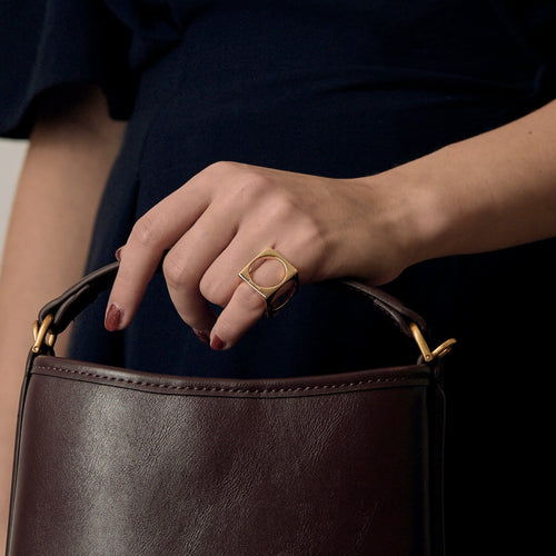 Pendentif Dinh Van Le Pavé - Pendentif vintage en or jaune 18K 58 Facettes 58FC128