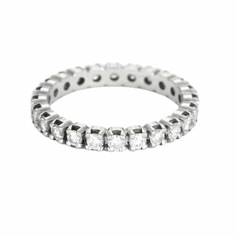 Bague 53 Alliance américaine - Bague en or blanc 18 carats et diamants 1,50 ct 58 Facettes 58FC163