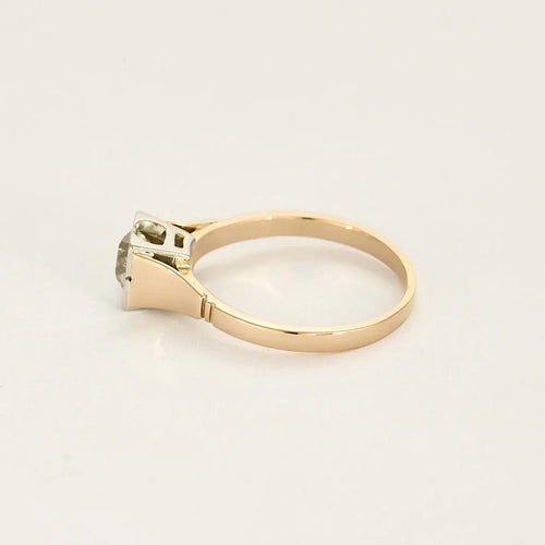 Bague 62 Bague solitaire en or jaune et or blanc avec diamant 0,75 ct 58 Facettes 58FC165