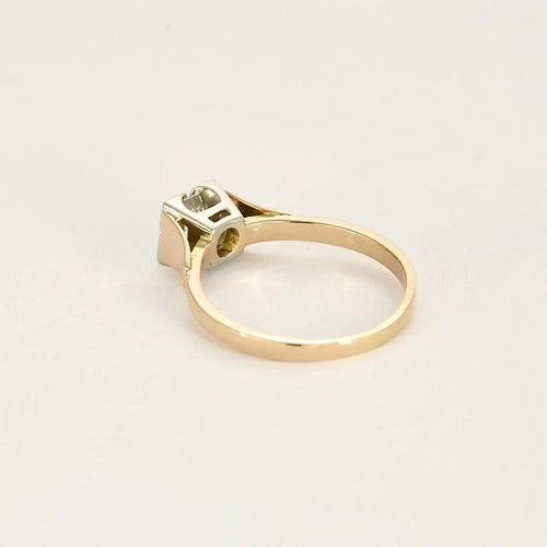Bague 62 Bague solitaire en or jaune et or blanc avec diamant 0,75 ct 58 Facettes 58FC165