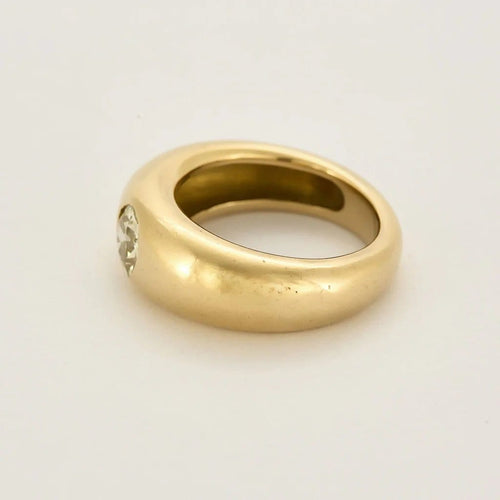 Bague 53 Bague jonc solitaire diamant 1 ct en or jaune 18K 58 Facettes 58FC172