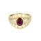 Bague 51 Bague bandeau rubis 0,90 ct en or jaune et or blanc 58 Facettes 58FC127