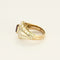 Bague 51 Bague bandeau rubis 0,90 ct en or jaune et or blanc 58 Facettes 58FC127