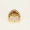 Bague 51 Bague bandeau rubis 0,90 ct en or jaune et or blanc 58 Facettes 58FC127