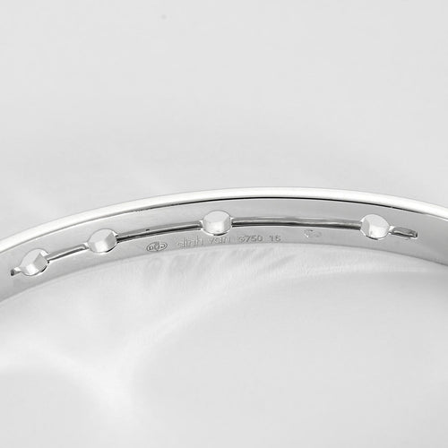 Bracelet Dinh Van Pulse - Bracelet rigide en or blanc pavé de diamants 58 Facettes 58FC161