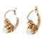 Boucles d'oreilles Boucles d’oreilles dormeuses en or 18k, perles et diamants taille rose 58 Facettes 05B74D8294B146B588081AF9D6B0066A