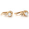 Boucles d'oreilles Boucles d’oreilles dormeuses en or 18k, perles et diamants taille rose 58 Facettes 05B74D8294B146B588081AF9D6B0066A